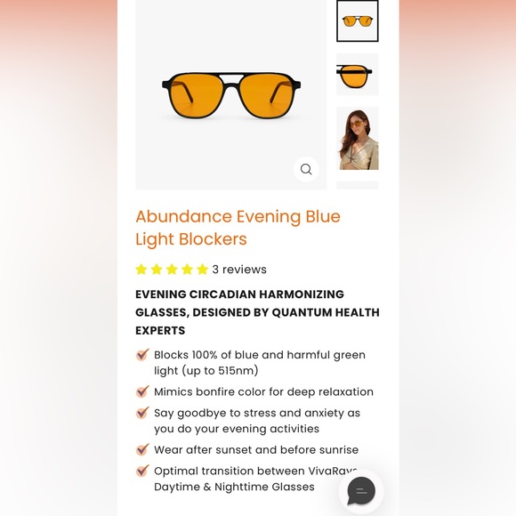 Vivarays Abundance Evening Blue Light Blockers Magnifier Reader NWOT - Picture 8 of 14